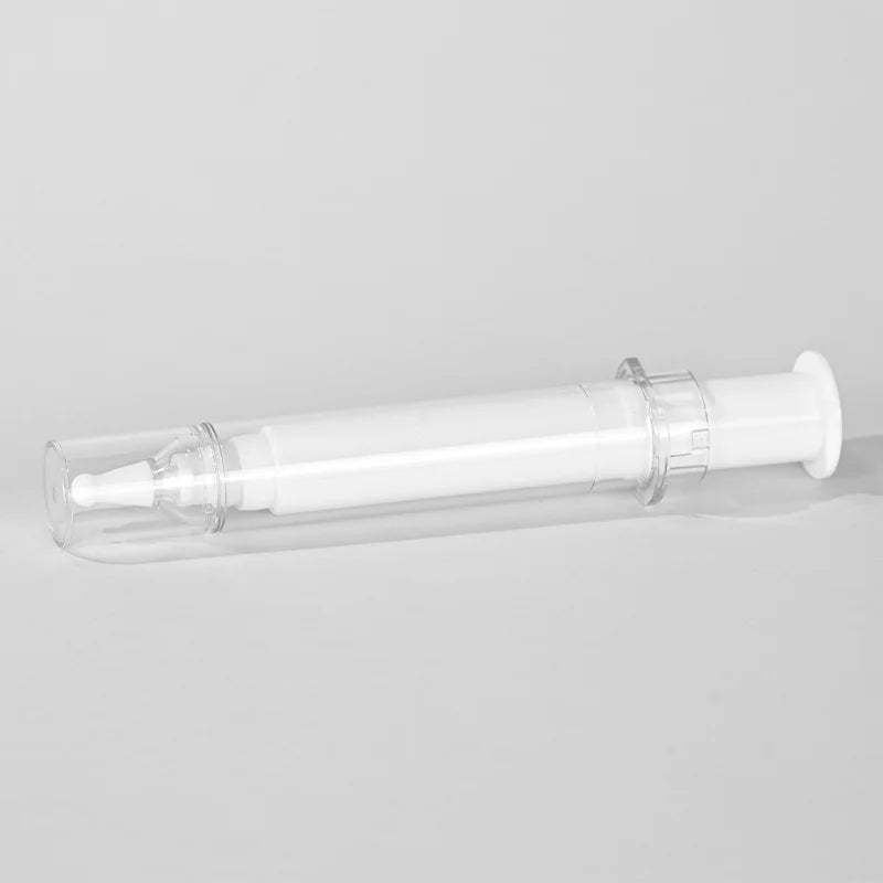 Kinpack Luxury PS PP Airless Cosmetic Syringe Pump Bottle 5ml 10ml 20ml Syringe Cosmetic for Eye Cream Serum Packaging