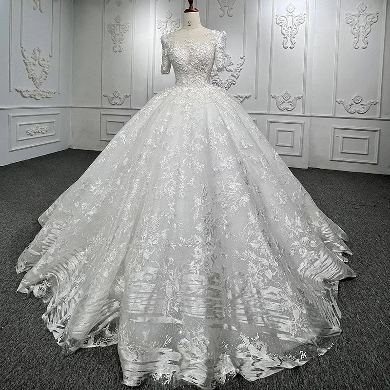 Jancember 9893 Elegant Modest Bridal Ball Gown Wedding Dress