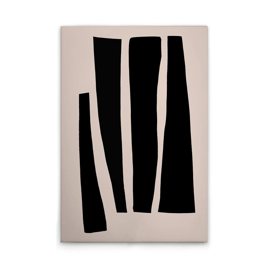 Made in Germany Modern Abstract Canvas Wall Art with Black Cream Stretcher Frame Hanging Wedding Home Decor