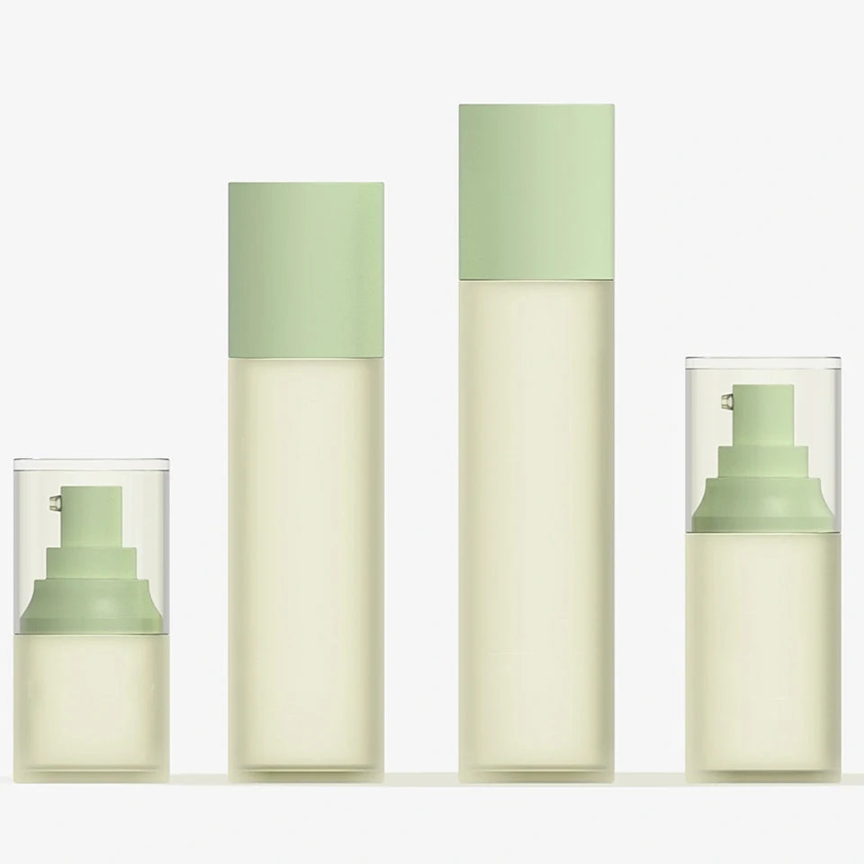 2023 Hot Sale Cylindrical Packaging Beauty Wholesales 60ml 100ml 120ml Green Liquid Shampoo Bottle Lotion Pump Bottle