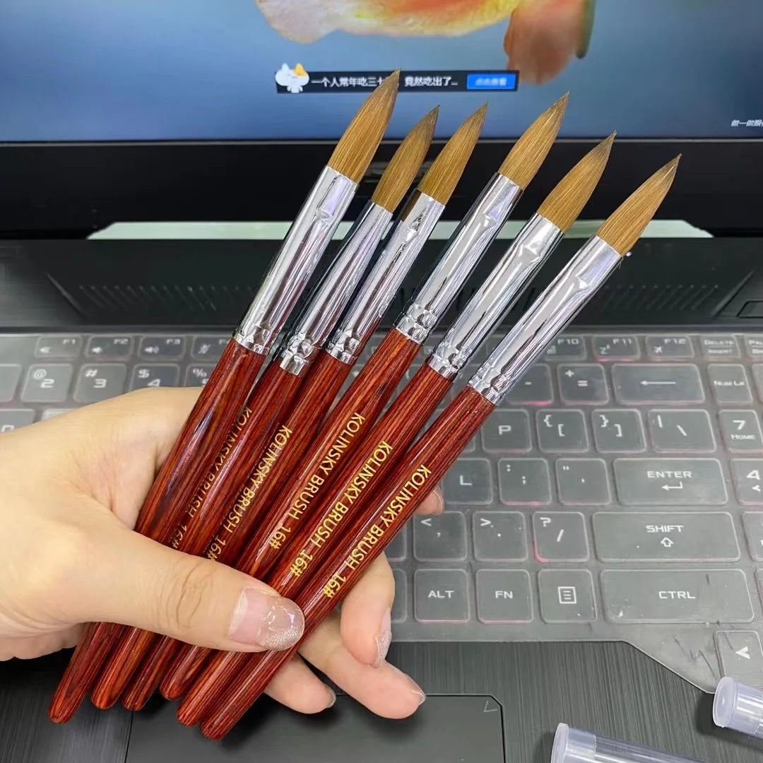 High Quality Acrylic Nail Brushes Private Label Pure Kolinsky Hair Acrylic Brush for Nail Beauty Tool