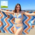 Wholesale New Design Printed Quick Drying Beach Towel Custom Design 80-160cm Reactive  Printed  Microfiber Beach Towel