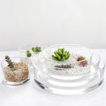 Pressed Thickened Glass Straight Cup Hydroponic Vase for Succulent Flower Pot Diameter