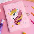 New Cute Unicorn Tie-Dye Printed A5 Notebook Lockable Fabric Student Diary Girly Heart Thermal Binding Perfect Gift for Children