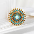 Weiman Custom Exquisite Luxury Sunflower Brooch Pins Crystal Rhinestone Wedding Engagement Party Gifts for Children Main Alloy