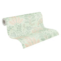 Made Germany Modern Non Woven Vinyl Wallpaper Rolls Floral Green Grey Pink Abrasion-Resistant Kitchen Gym Living Room Hotel Use