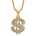 Hiphop Luxury Waterproof Pvd Gold Plated Stainless Steel Jewelry Pendant Necklace 18K Gold Plated for Women Men