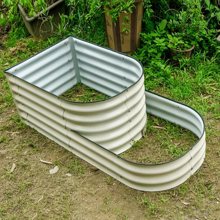 Huizhou Green Giant 17'' Tall Tiered Metal Modular Corrugated Raised Garden Bed Kit