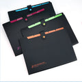 Accordion Document Organizer 5tabs Black A4 Paper Expanding File Folder Pockets PP Letter A4 Paper Expanding File Folder Pockets