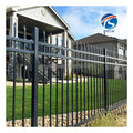 Hot Sale Modern ornamental steel fence welded tube spear top fence panel new design wrought iron steel picket fence for backyards