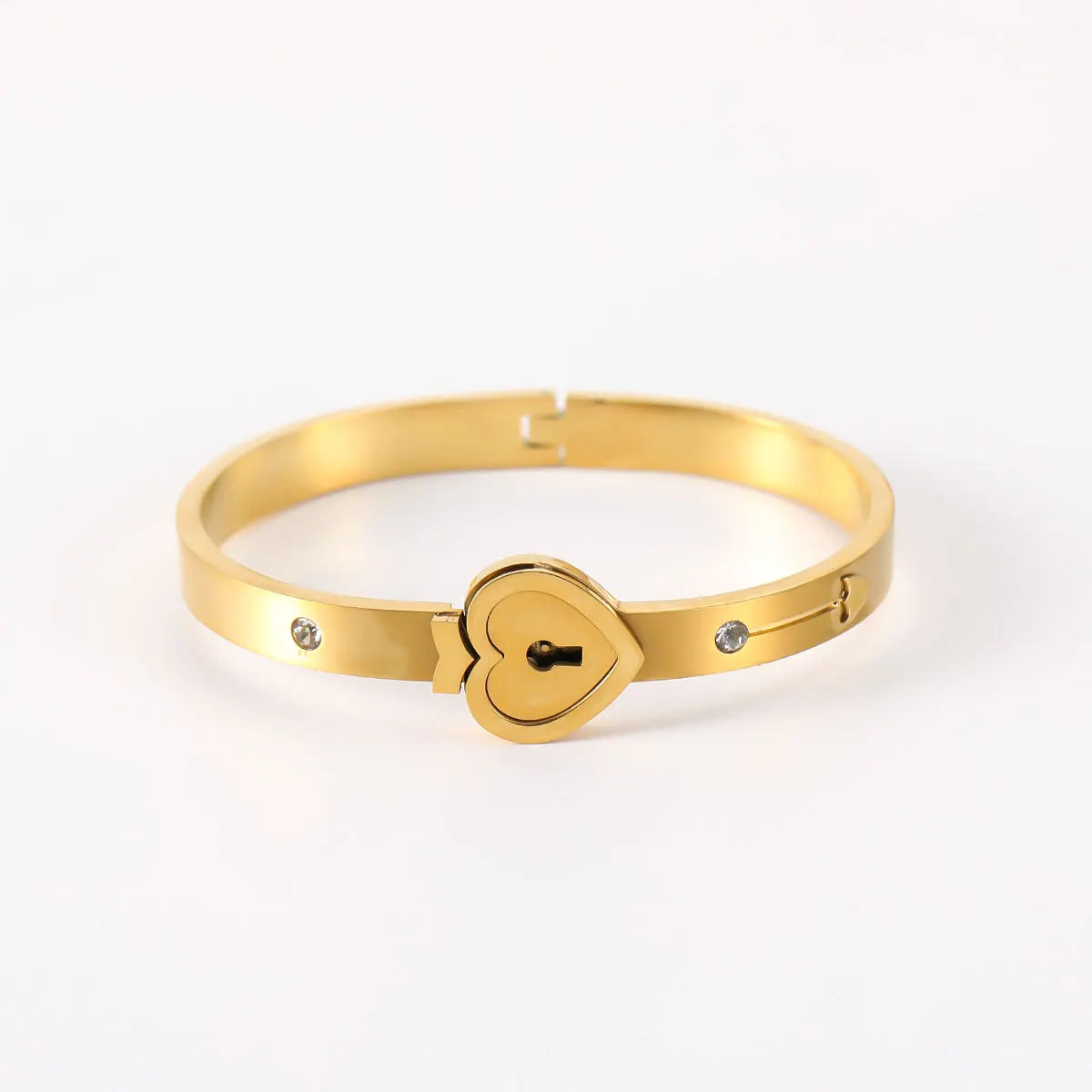 Hot Selling Stainless Steel Bracelet Jewelry Lover Gift Heart-shaped Stainless Steel Lock Bangle Bracelet