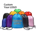 Customized 210D Polyester Drawstring Student Backpack Fashionable Waterproof Portable Storage Zipper Closure for Outdoor Use