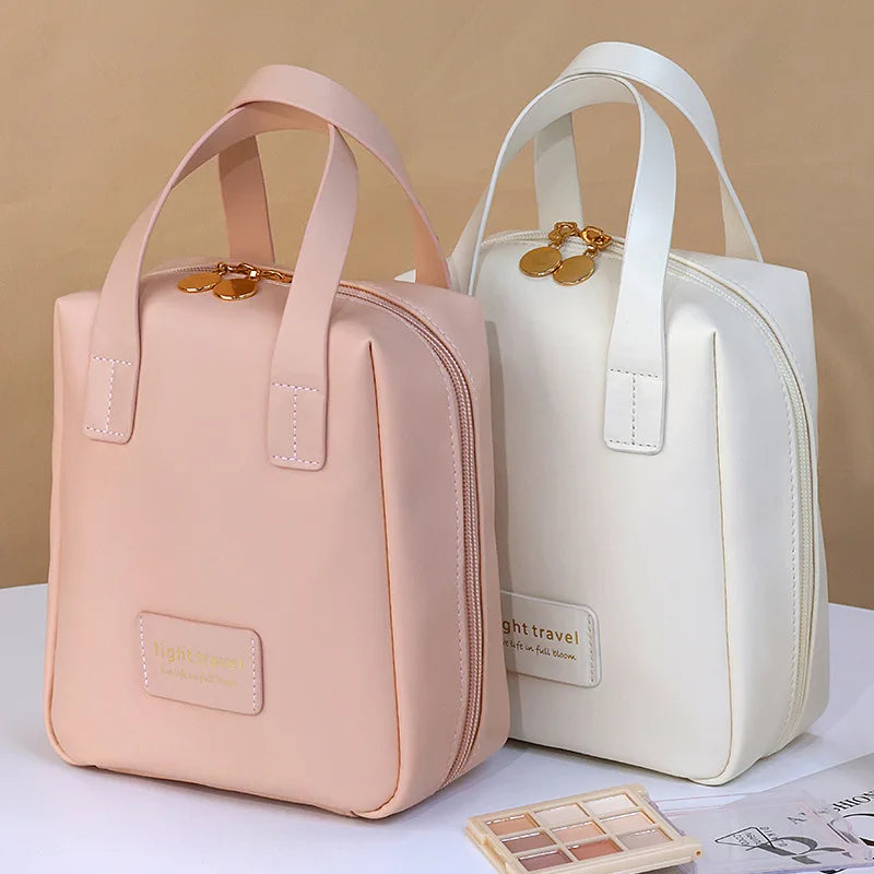 Wholesale Cosmetic Bag PU Leather Handbags for Women Large Capacity Wash Bags Fashion Makeupbags Travel Makeup Toiletry Case