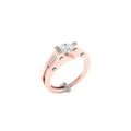 Women's PT950 14K Gold Plated Luxury Diamond Ring 3D Printed Model IGI Certified Fine Jewellery Available Low Price India OMKAR