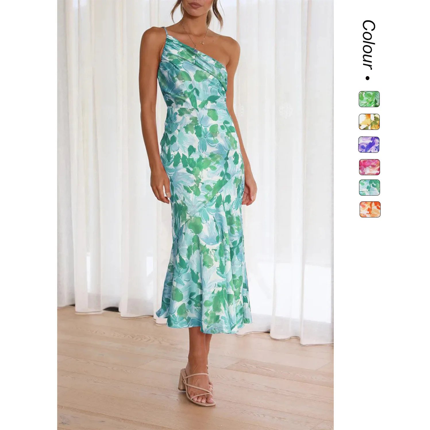 Summer Floral Striped Spaghetti Strap Backless Maxi Dress Dresses Women Lady Elegant for Women for Spring and Autumn Apparel