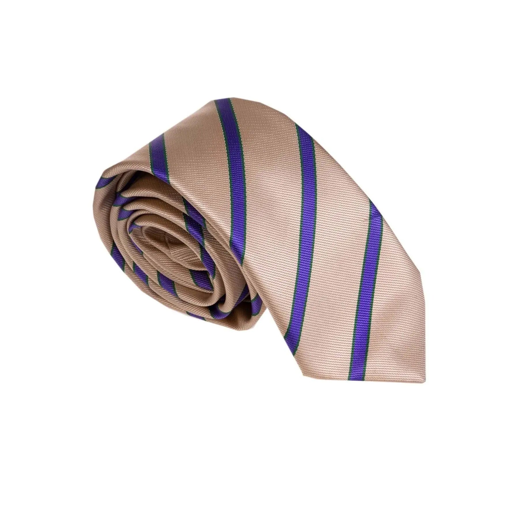 Purple Striped Italian Jacquard Tie