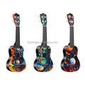 Stock 21/23 Inch ABS Tenor Beginner-Friendly Student Ukulele Concert Travel OEM Brand Color Painting Pattern Powder Coated Body