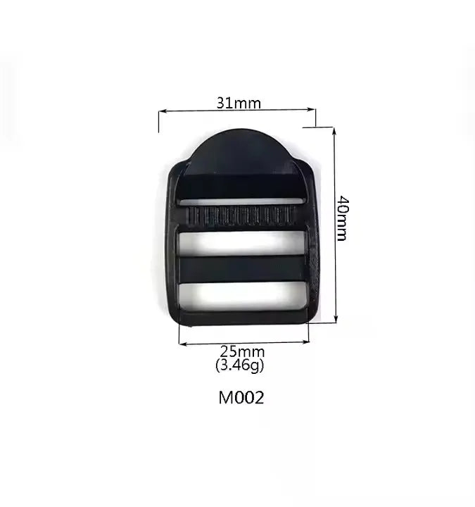 HXX M002 Factory Price 25mm Classic POM Plastic Webbing Slider Buckles Black Ladder Adjustable Release Made China Accessories