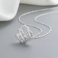 Hengdian Vintage Style Charm Jewelry for Gifts 925 Silver Heart Fashion Necklaces for Women