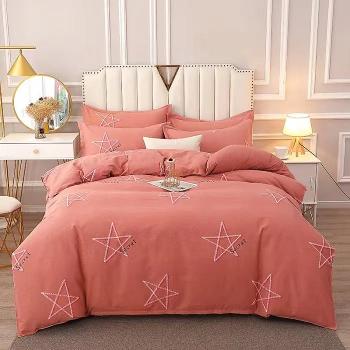 Low Price Home Hotel Textiles pink Microfiber Polyester Printing Single Duvet Cover Supplier