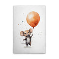 Made In Germany - Home Decor Canvas Picture Cute Mouse Orange - Wall Painting Mural In White And Brown - Stretcher Frame Art