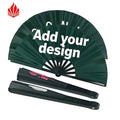 Custom Made Large Bamboo Hand Fans Traditional Music Painted Sublimation Printing for Dance Performances Cultural Shows Special