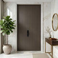 Cast Aluminum Anti-Theft Security Door Blast Proof Fire & Water Resistant Front Entry Door Postmodern Style