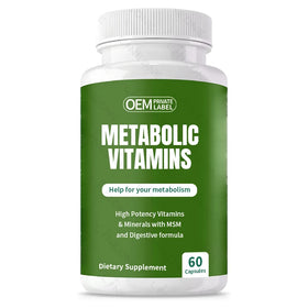 PRIVATE LABEL METABOLIC VITAMINS High Potency Vitamins & Minerals with MSM and Digestive Formula