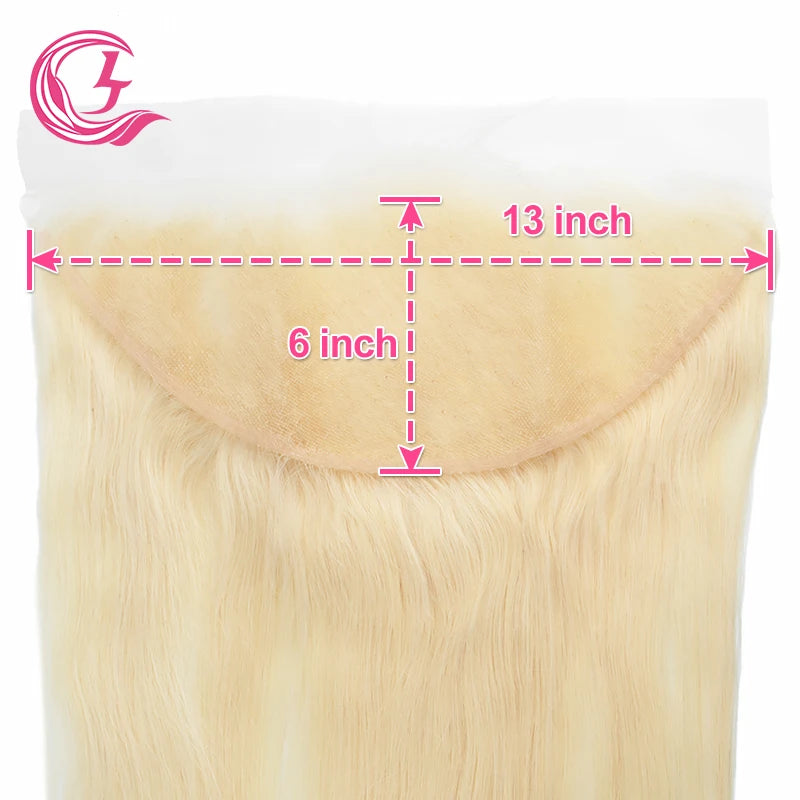CLJhair Straight HD Transparent 613 Blonde 13*6 Preplucked Closure Ear Baby Hair Brazilian Remy Human Hair Fusion All Colors