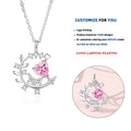 FDXZ-195 925 Silver Pink Heart Crescent Shaped Branch Necklace for Female Light Luxury Zircon Simplicity Gift for Girlfriend