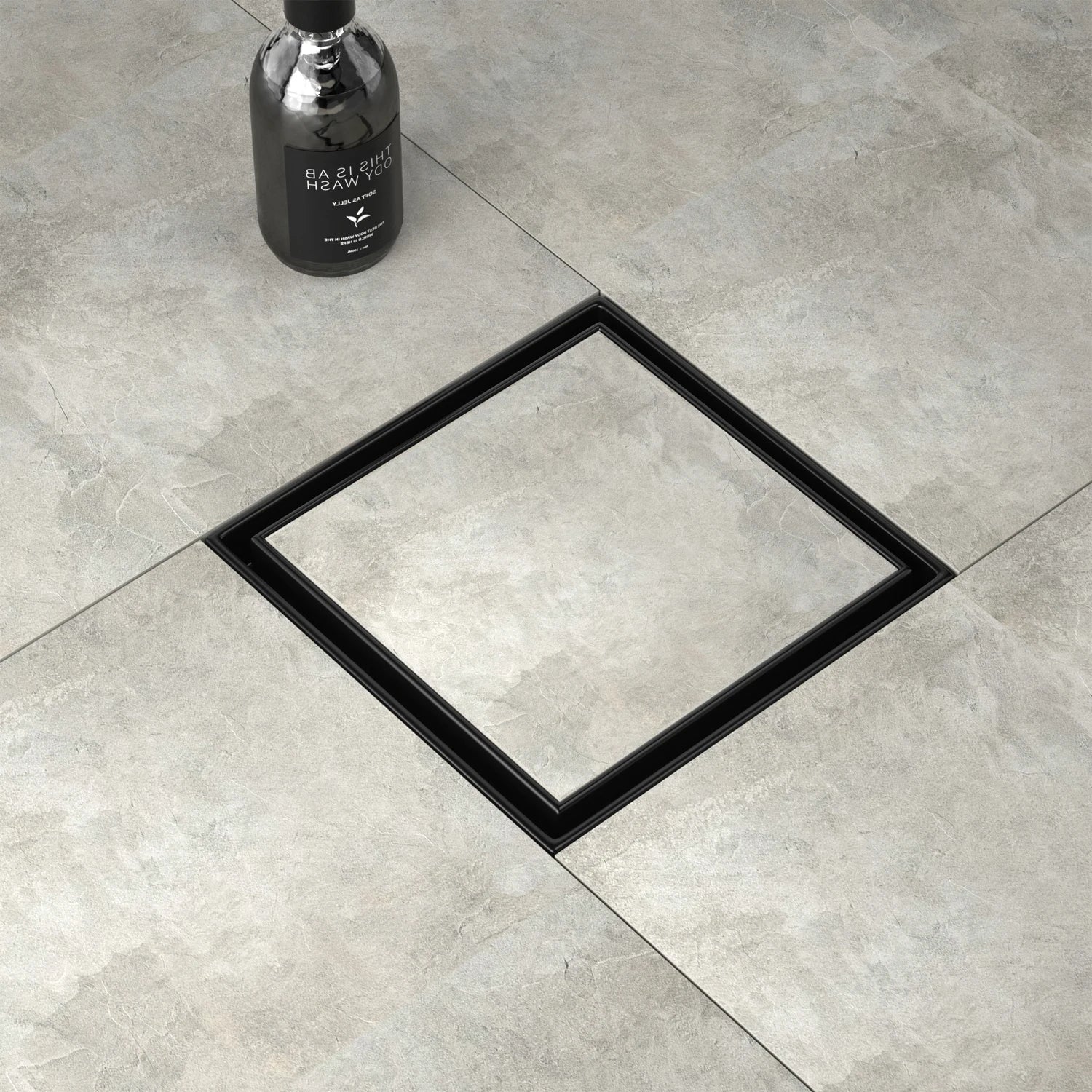 Wholesale Modern 4 Inch 304 Stainless Steel Floor Drain Black Tile-In Design for Bathroom Free Shipping in USA