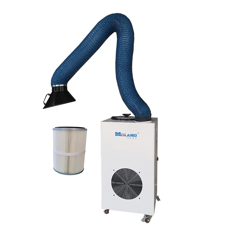 MLWF200 Industrial Fume Extractor with Single Flexible Extraction Arm 2500CMH Mobile Welding Fume Dust Collector