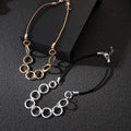 TongLing Necklace Factory Wholesale New Simple Gold Jewelry Oval Geometric Interlocking Necklace Women O-shaped Chain