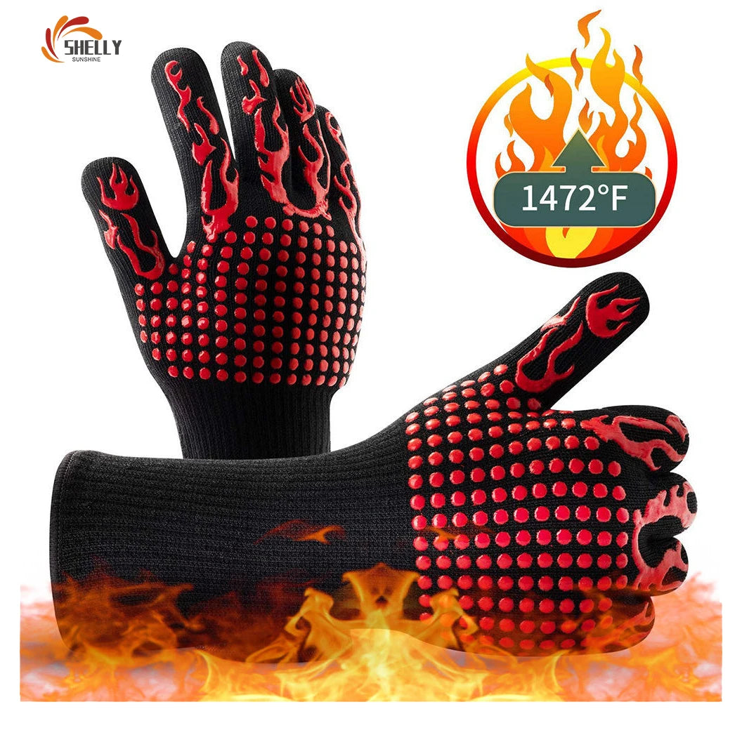 XL Premium 1 Pair Extreme Heat Resistant Oven Gloves for Cooking Gloves for BBQ Grilling  Baking 1472