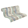 Made in Germany - Wallpaper rolls Wood Look Blue Brown White - Non Woven Vinyl - Wallpaper Home Decoration - 1005 x 053 m