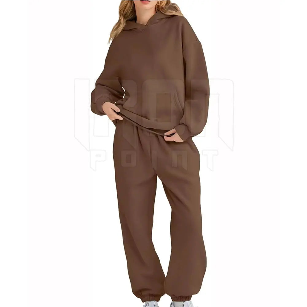 Premium Quality Winter Wear Women Fleece Tracksuit Two Piece Design Your Own Long Sleeves Women Fleece Tracksuit