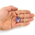 Wholesale Eco-Friendly Angel Style Gemstone Crystal Necklace Pendant for Spiritual Healing Meditation 53cm Chain Positive Energy
