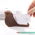 Creative Nature Wood Business Card Holder Bird-Shaped with Free Logo Engraved Card Stand for Home & Office Decoration 1pcs Gift