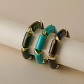 PFT Bohemian Style Personalized Elastic Acrylic Blended Texture Design Bracelet Fashionable and Simple MegaBDM