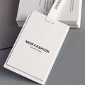 Luxury Garment Hang Tag Paper  Clothes Label Print Name Logo Plastic Hang Tag With String Paper Hangtags for Clothing Own Logo