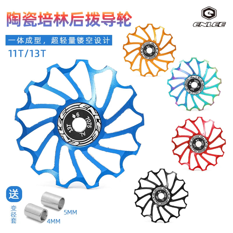 Mountain Road Bicycle Rear Derailleur Guide Wheel 11T/13T Ceramic Bearing Bearing Tension Wheel