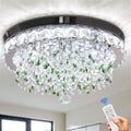 18'' Crystal Chandelier Ceiling Modern Chandeliers 6000K LED Crystal Ceiling Light for Bedrooms Living Room Dining Room
