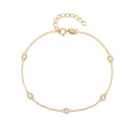 CANNER 925 Silver Classic Simple Interval 5A Zircon Ladies Wedding Bracelet Daily Wear Bracelet Gift for Women 18K