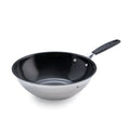 Wok 28x8.5cm in stainless steel suitable for induction SMART MasterPRO