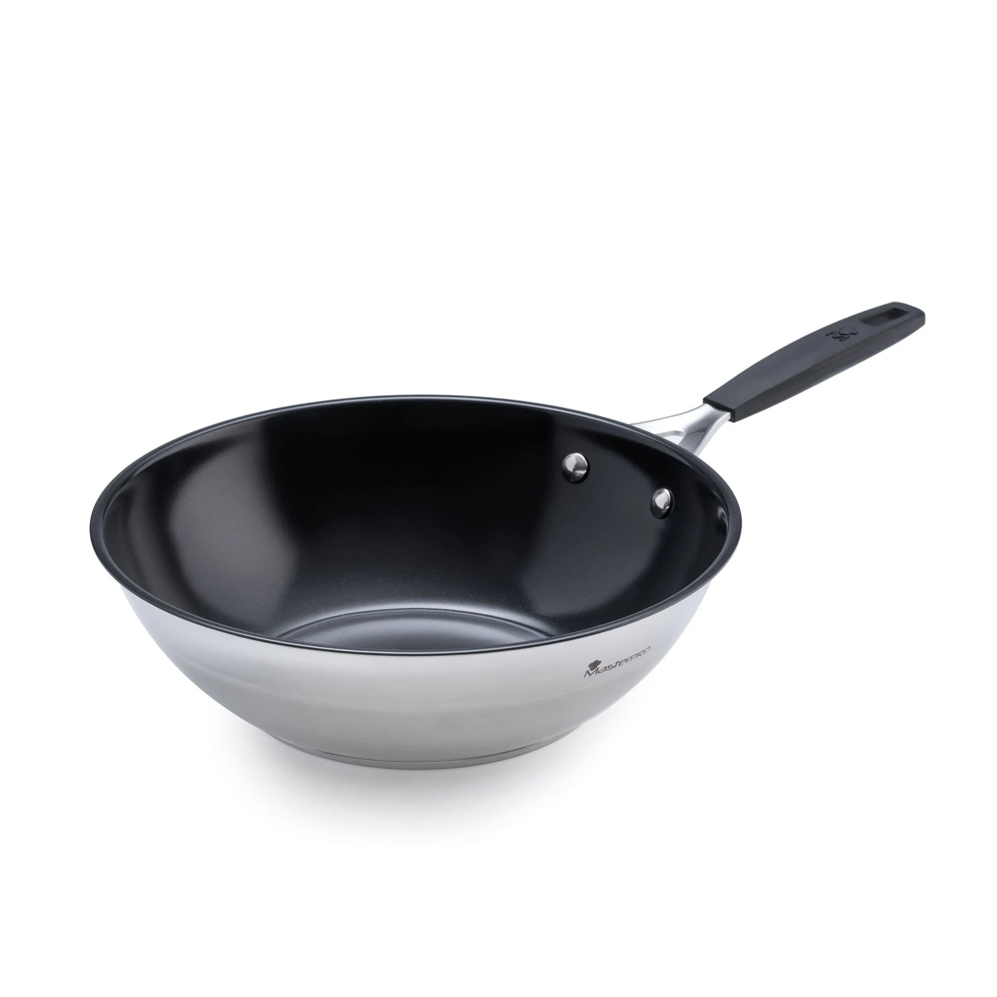 Wok 28x8.5cm in stainless steel suitable for induction SMART MasterPRO