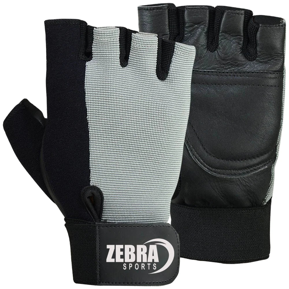 Wholesale Custom Made Zebra Sports GOAT Leather Unisex Fitness Weight Lifting Gloves Breathable Gym Workout Wrist Straps