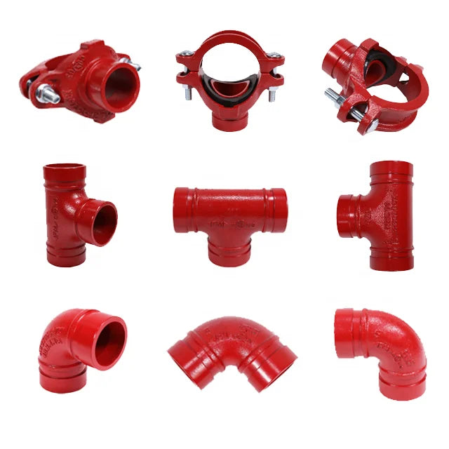 FM UL Fire Fighting Pipe Fittings Fire Protection System Ductile Cast Iron Pipe Fittings Grooved Pipe Fitting