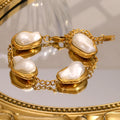 Baroque Pearl Bracelet for Women Irregular Choker Pearl Bracelet Perfect for Birthday Wedding and Jewelry Gifts