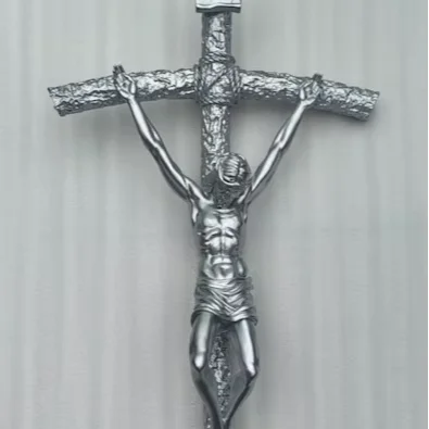 SLA 3D Printed Cross - Gold and Silver Spray Paint