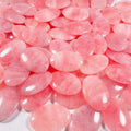 Hongzhuo Natural Cheapest Palm Stone Oval Pocket Stones Rose Quartz Handmade Smooth Healing Crystal